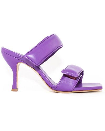 Gia Borghini Leather Perni 03 Sandals - Purple