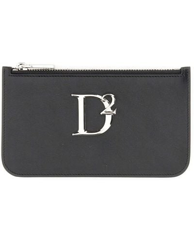 DSquared² Pouch With Logo - Black
