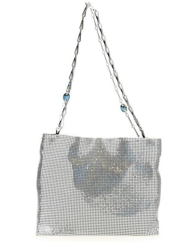 Rabanne Pixel 1969 Chain-Linked Shoulder Bag - Grey