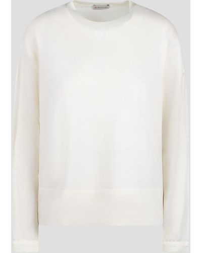 Moncler Cotton Nylon Jumper - White