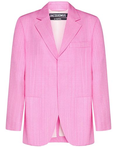 Jacquemus La Veste D'homme Viscose And Silk Blazer - Pink