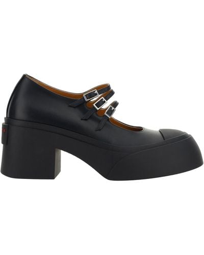 Marni Mary Jane Court Shoes - Black