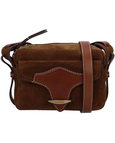 Isabel Marant Wasy Shoulder Bag In Leather Color Suede - Brown
