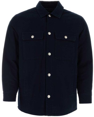 A.P.C. Long Sleeved Buttoned Shirt - Blue