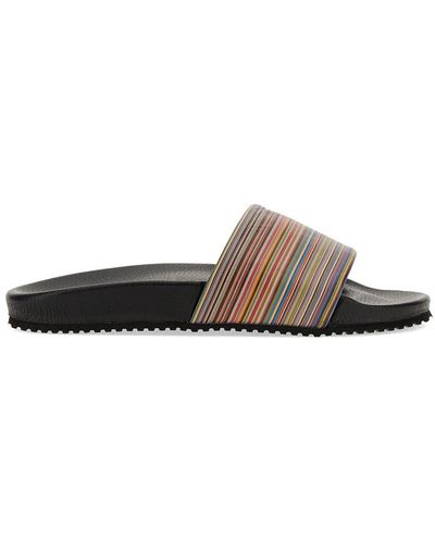 Paul Smith Slide Sandal With Logo - Multicolour