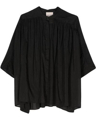 Semicouture Cotton-Silk Blend Shirt - Black