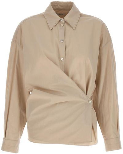 Lemaire Twisted Shirt, Blouse - Natural