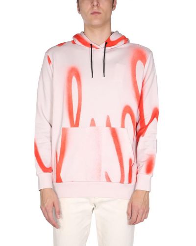 Paul Smith Sweatshirt With Spray Print - Pink