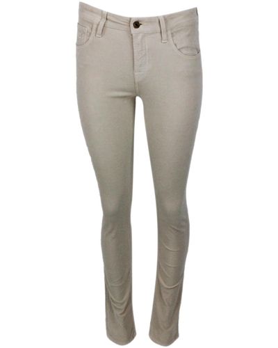 Jacob Cohen Kimberly Trousers With Cigarette Cuts - Grey