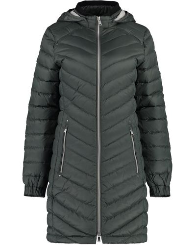 Moose Knuckles Techno Fabric Long Down Jacket - Grey