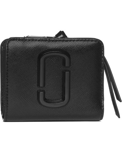 Marc Jacobs The Mini Compact Leather Wallet - Black