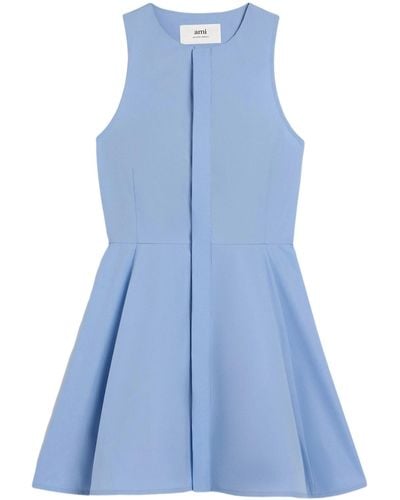 Ami Paris Alice Cotton Minidress - Blue