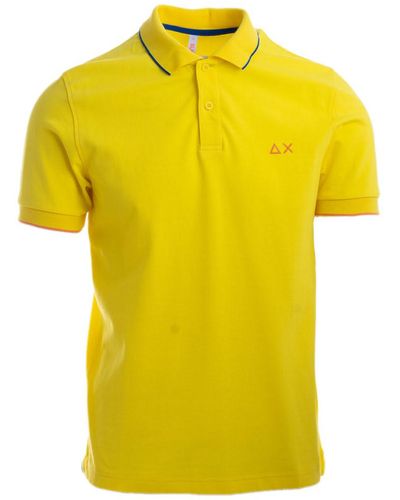 Sun 68 Sun68 Cotton Polo Shirt - Yellow