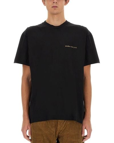 AWAKE NY T-Shirt With Logo - Black