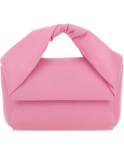 JW Anderson Leather Midi Twister Handbag - Pink