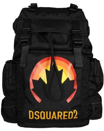 DSquared² Logo Detail Nylon Backpack - Black
