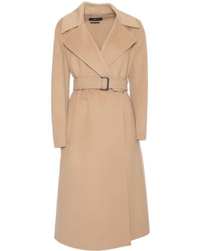 Weekend by Maxmara Double-Breasted Coat - Natural