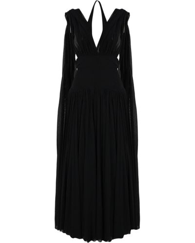 Philosophy Di Lorenzo Serafini Long Mesh Design Dress - Black