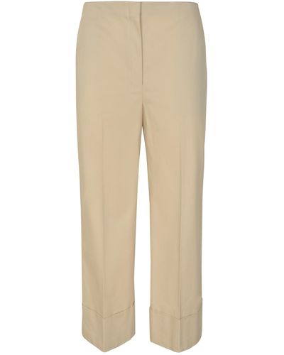 Theory Concealed Straight Trousers - Natural