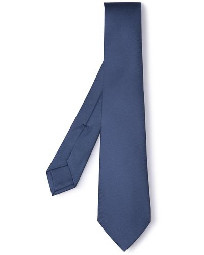 Kiton 's Tie In Dark Silk - Blue