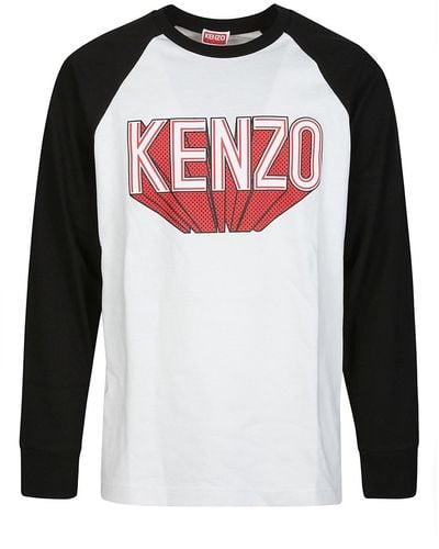 KENZO 3d Raglan Long Sleeve T-shirt - Black