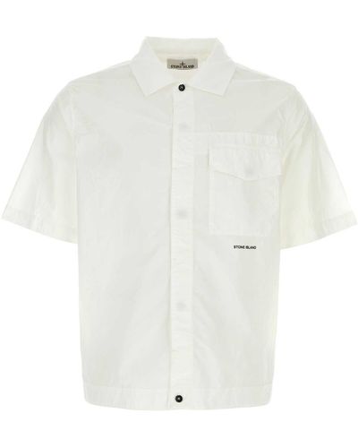 Stone Island Poplin Shirt - White