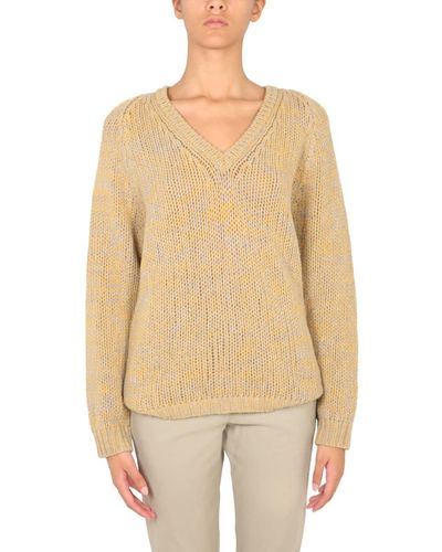 Aspesi V-neck Sweater - Natural
