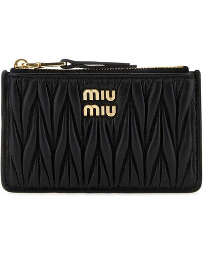 Miu Miu Leather Card Holder - Black