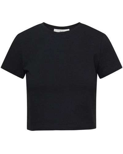 DUNST Crewneck Cropped T-Shirt - Black