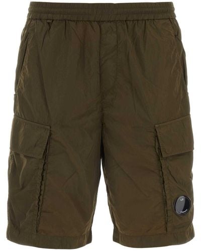 C.P. Company Army Nylon Bermuda Shorts - Green