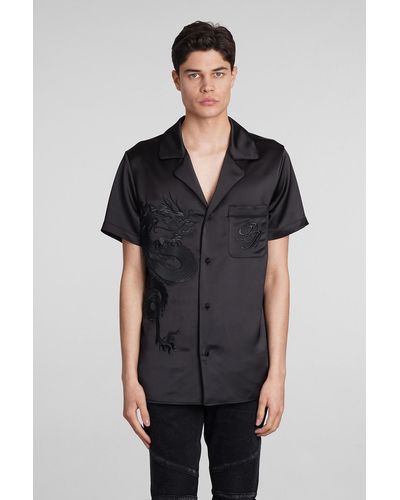 Balmain Shirt In Black Polyester