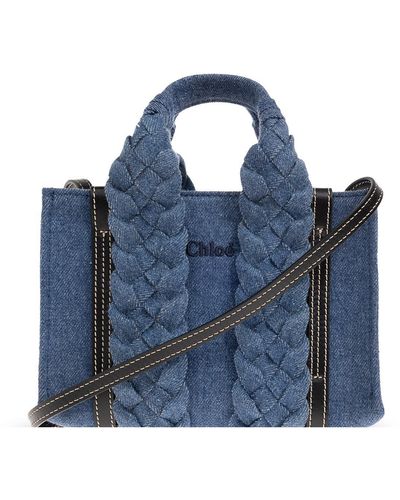 Chloé Woody Mini Shoulder Bag - Blue