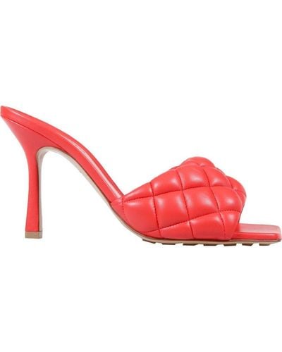 Bottega Veneta Padded Open Toe Sandals - Red