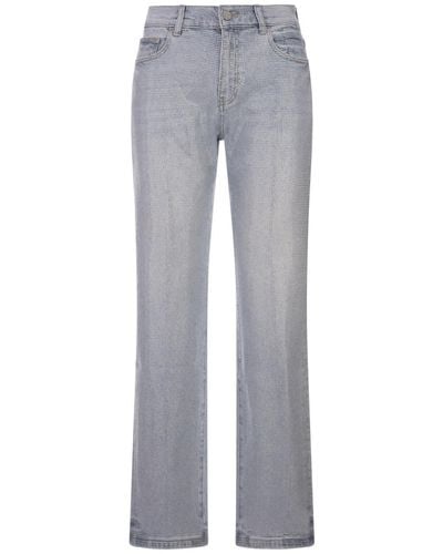 Purple Brand Slim Straight Crystal Jeans - Gray