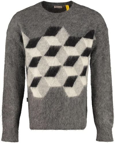 Moncler Printed Sweater - Gray