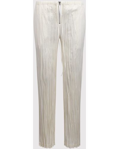 Helmut Lang Pants With Wrinkled Effect - White