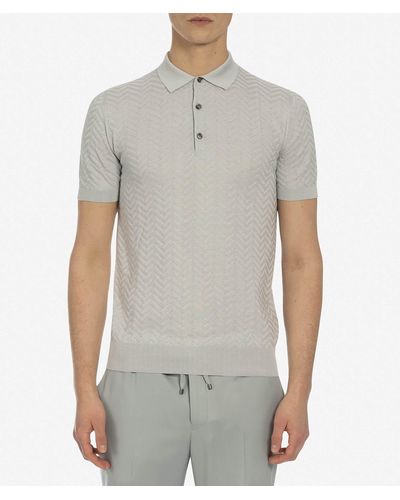 Larusmiani Polo Crystal Polo Shirt - Grey