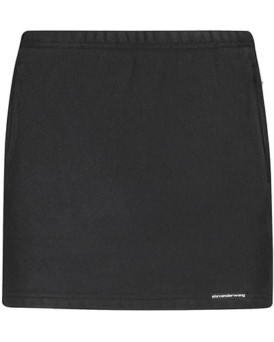 T By Alexander Wang Mini Skirt Elasticated - Black