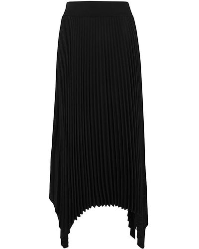 JOSEPH Ade Skirt Pleated Crepe - Black