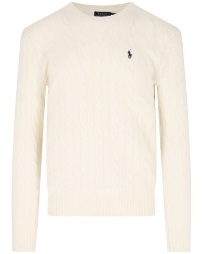 Polo Ralph Lauren Plaited Sweater - White
