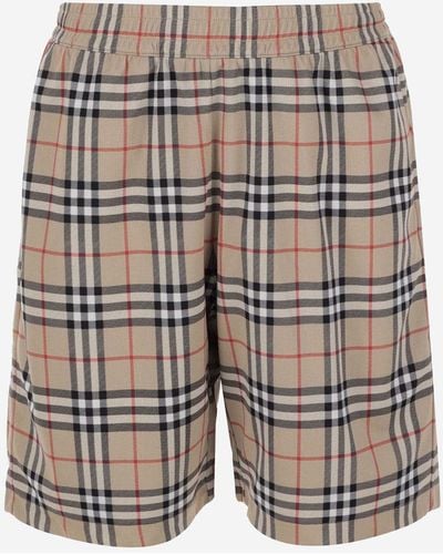 Burberry Nylon Check Short Trousers - Red