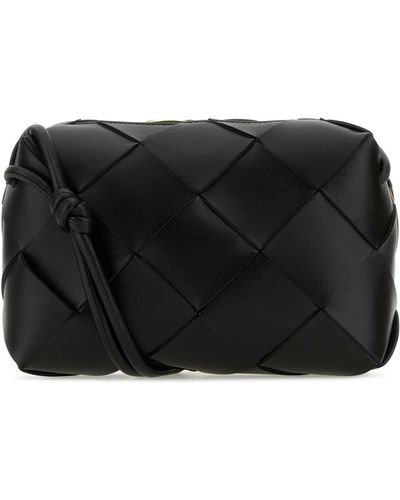 Bottega Veneta Nappa Leather Mini Cassette Crossbody Bag - Black