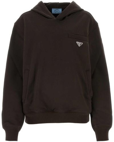 Prada Cotton Sweatshirt - Black
