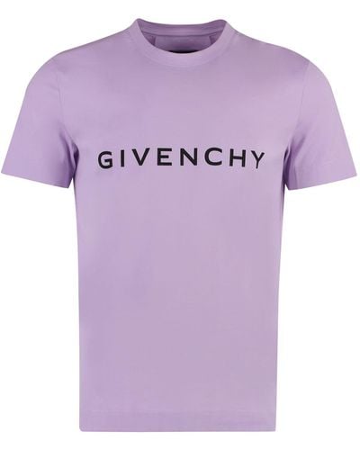 Givenchy Logo Cotton T-shirt - Purple