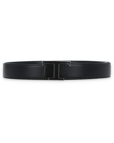 Tod's Leather T Timeless Belt - Black