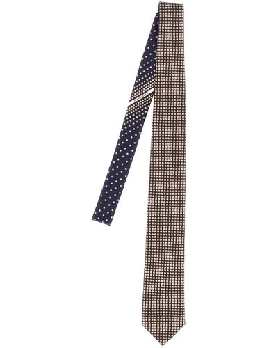Ferragamo Printed Tie Ties, Papillon - Natural
