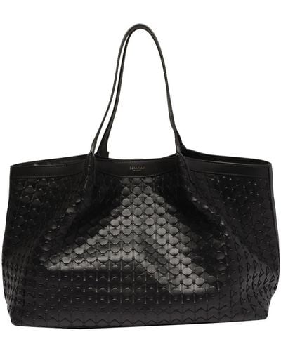 Serapian Secret Mosaico Tote Bag - Black