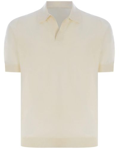 FILIPPO DE LAURENTIIS Polo Shirt Filippo De Laurentis Made Of Cotton Thread - White