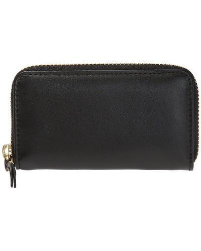 Comme des Garçons Leather Wallet, - Black