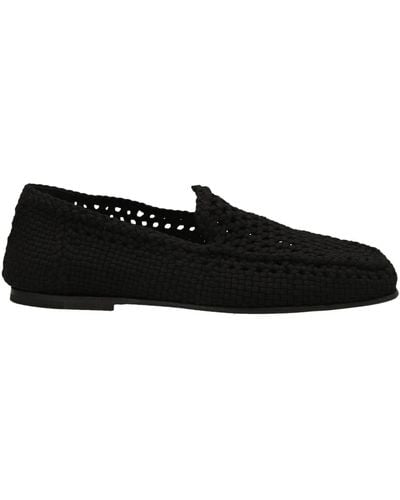 Dolce & Gabbana Cable Loafers - Black
